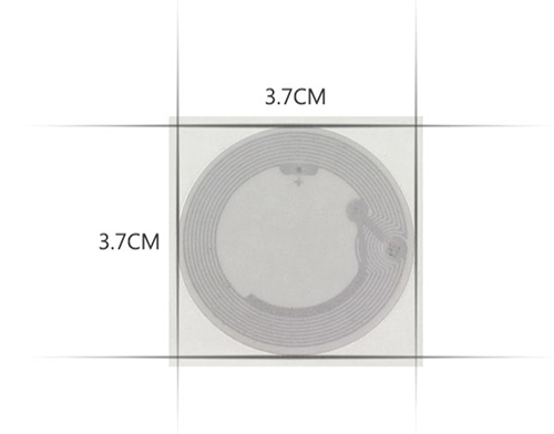 rfid高頻易碎白標(biāo)尺寸結(jié)構(gòu)圖